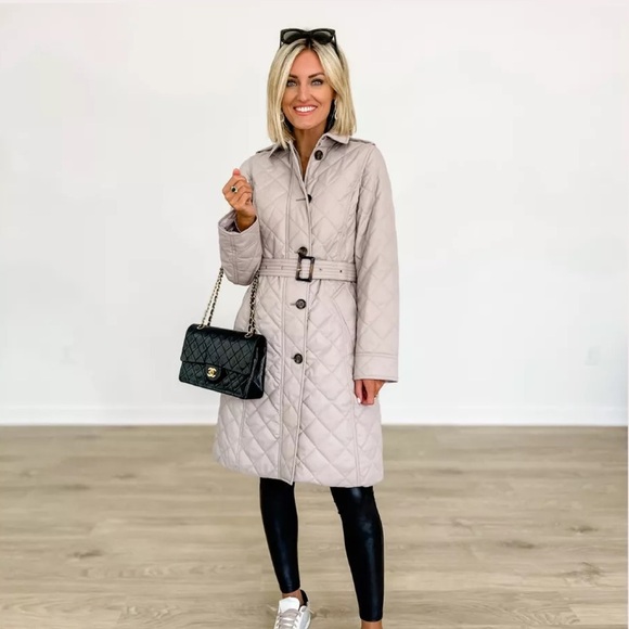 Barbour Jackets & Blazers - Barbour Rosalind Quilted Belted Trench Coat